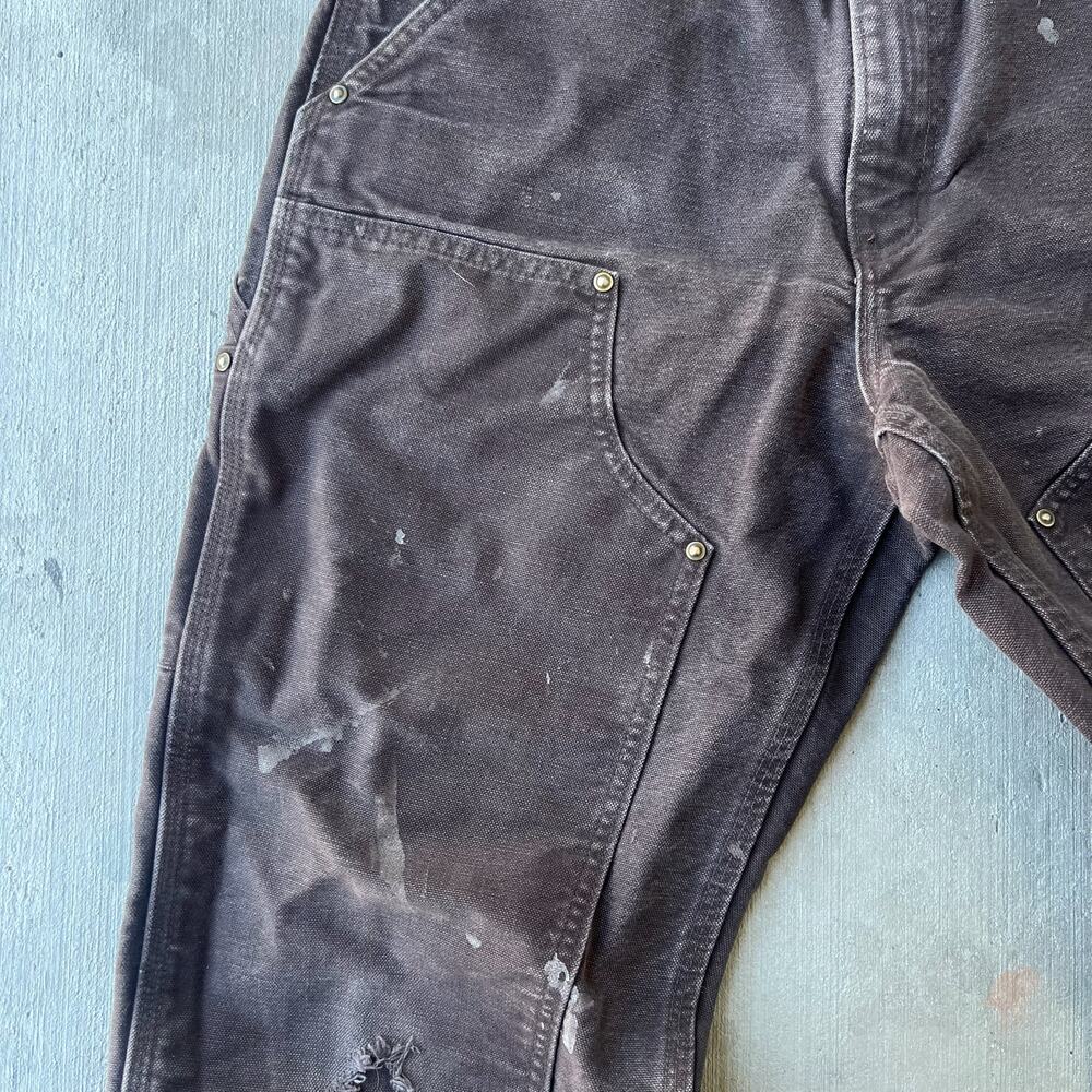 Carhartt brown double knee work wear carpenter pants - Picture 5 of 9